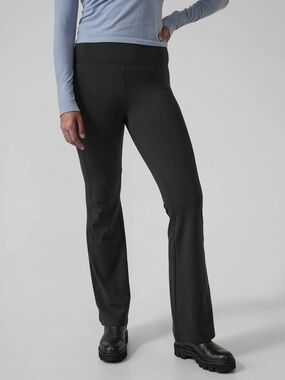 Athleta Delancey Flare Pants Women’s Medium Black Work Travel Trousers